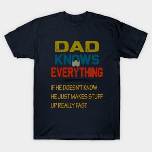 Dad knows everything..fathers day gift T-Shirt